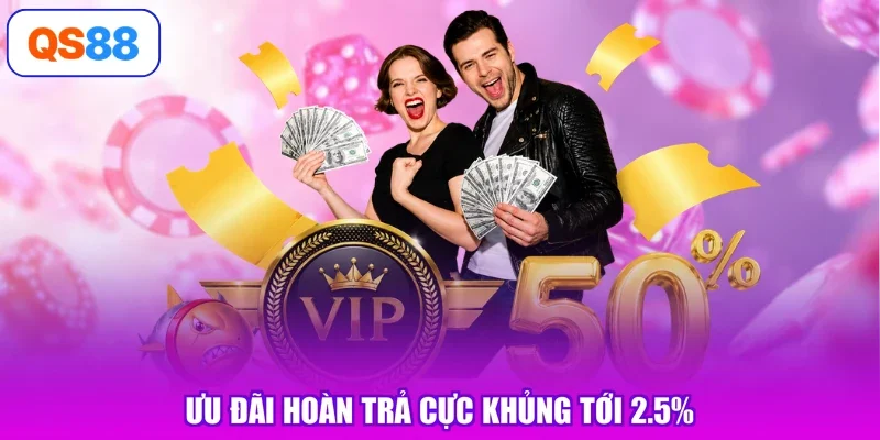 Ưu đãi hoàn trả cực khủng tới 2.5%